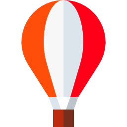 Hot air balloon icon