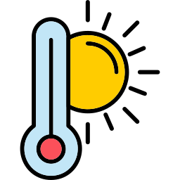 alta temperatura icona