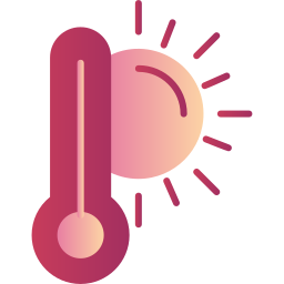 High temperature icon