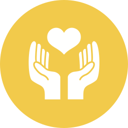 Hand heart icon