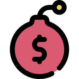 Debt bomb icon