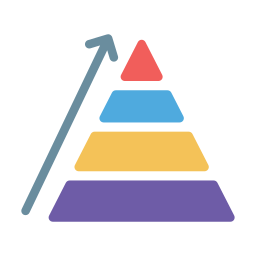 graphique pyramidal Icône