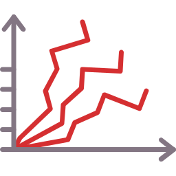 graphique en ligne Icône