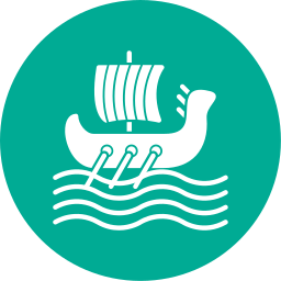 Viking ship icon