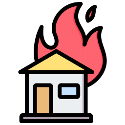 haus in flammen icon