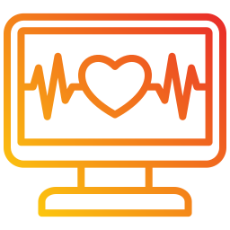 monitor ecg icona