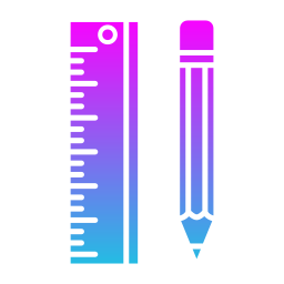 régua e lápis Ícone