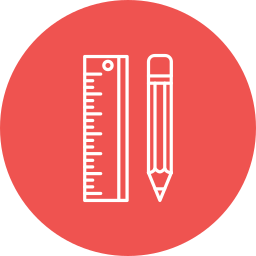 Ruler and pencil icon