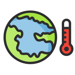 le réchauffement climatique Icône