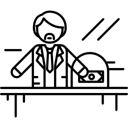 bank teller icon