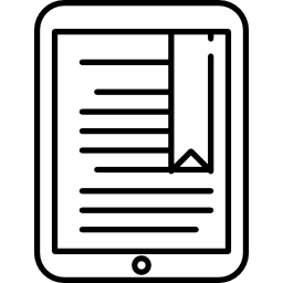 ereader avec signet Icône