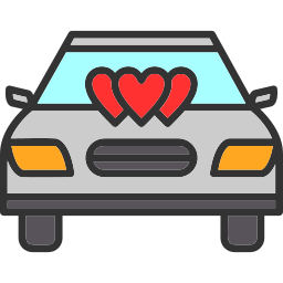 Wedding car icon