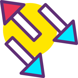 Diagonal arrows icon