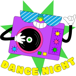 night party sticker