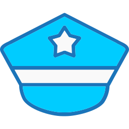 cappello della polizia icona