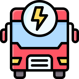 Electric bus icon