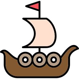 Viking ship  icon