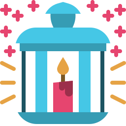 Candle lamp icon