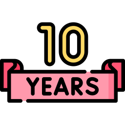 10 years icon