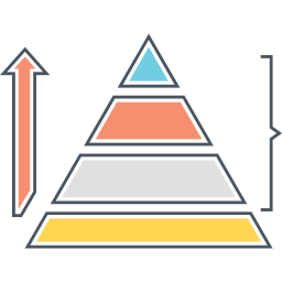 graphique pyramidal Icône