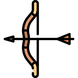 arc et des flèches Icône