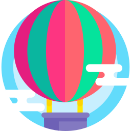 Hot air balloon icon