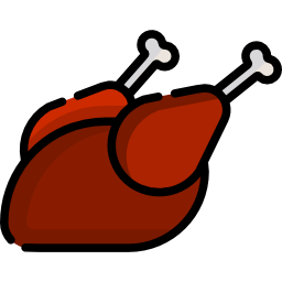 Roast chicken icon