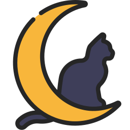 schwarze katze icon