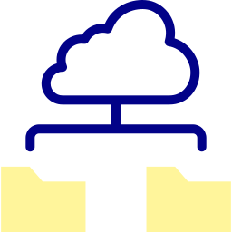 archiviazione cloud icona