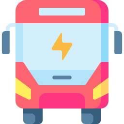 Electric bus icon