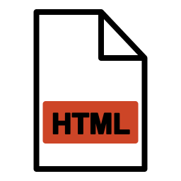 fichier html Icône