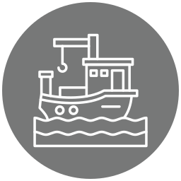 Fishing boat icon