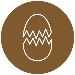 Broken eggs icon