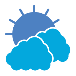 Облака и солнце иконка