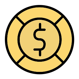 Dollar coin icon