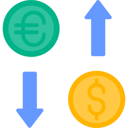 cambio di valuta icona