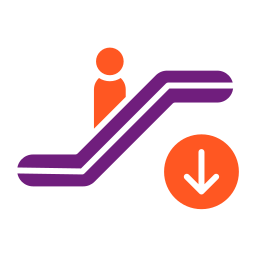 rolltreppe runter icon