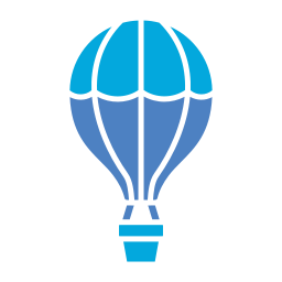 Hot air balloon icon