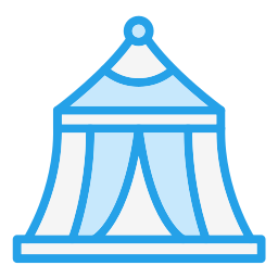 Circus tent icon