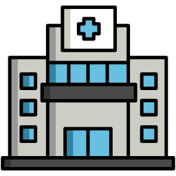 Hospital building icon