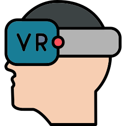 Virtual reality glasses icon