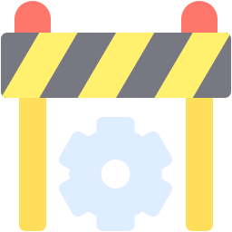 Traffic barrier icon