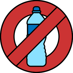 No plastic bottles icon