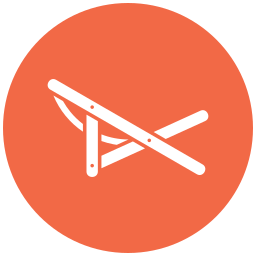 Beach chair icon