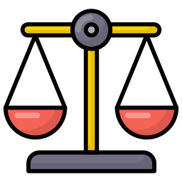 Justice scale icon