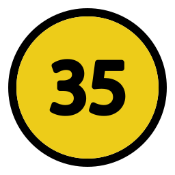 Thirty five icon