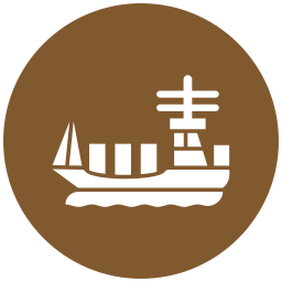 Cargo boat icon