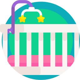 Baby crib icon