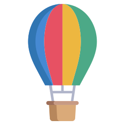 Hot air balloon icon