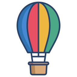 Hot air balloon icon